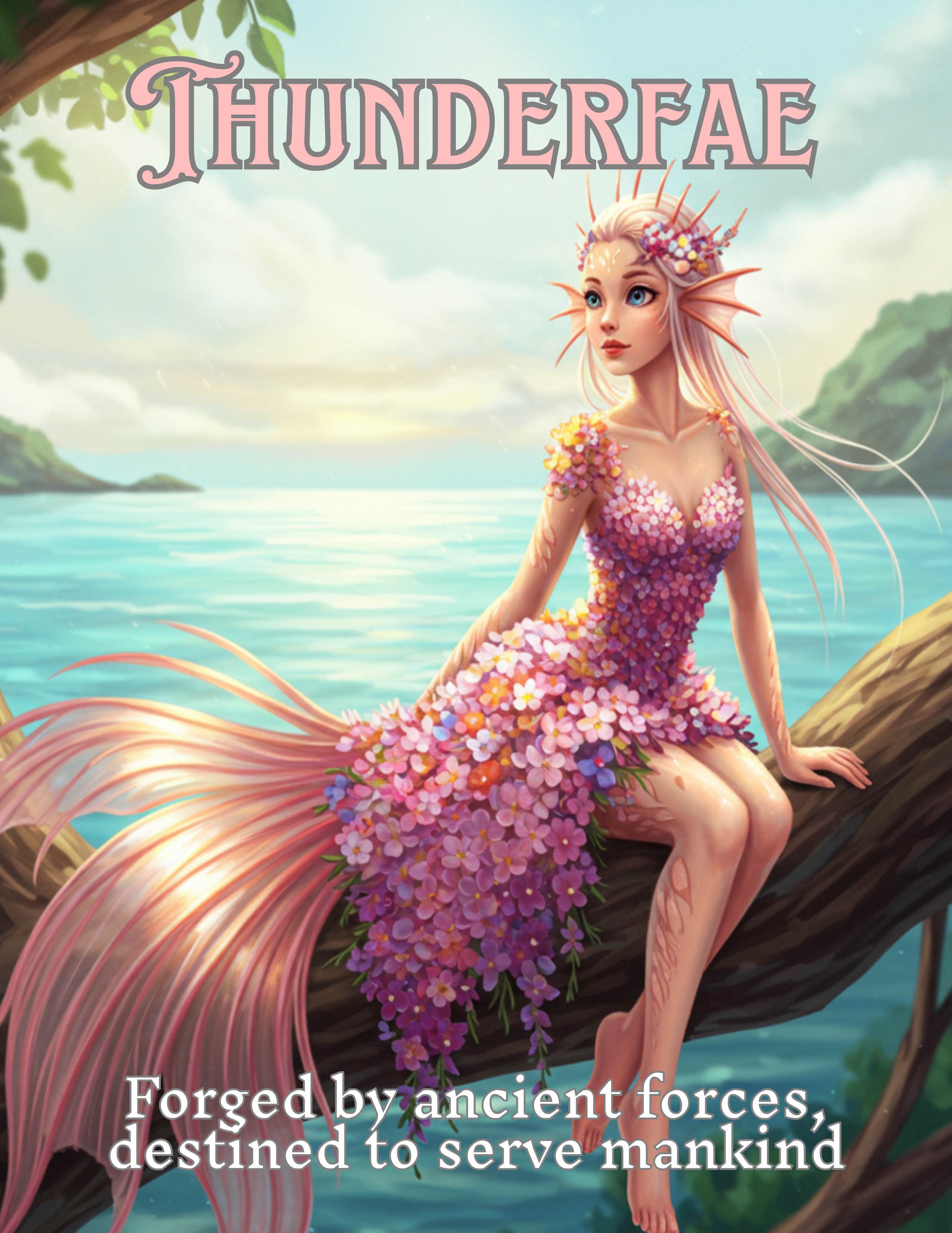 Thunderfae book cover featuring a magical fairy-like creature